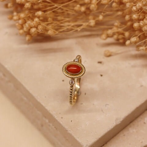 Vintage Akik Minimal Yüzük