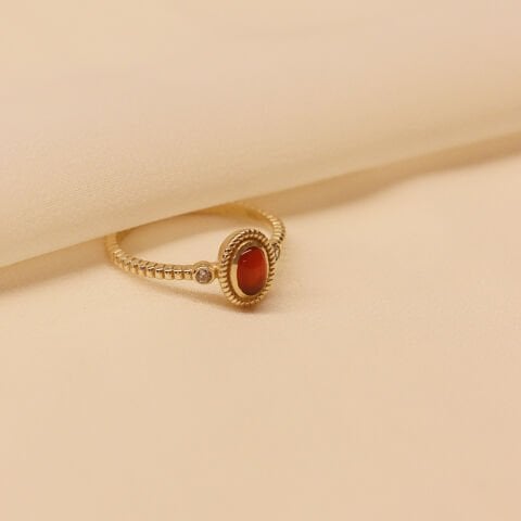 Vintage Akik Minimal Yüzük