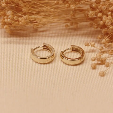 Bombeli Mini Sade Halka Küpe