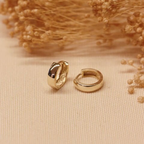 Bombeli Mini Sade Halka Küpe