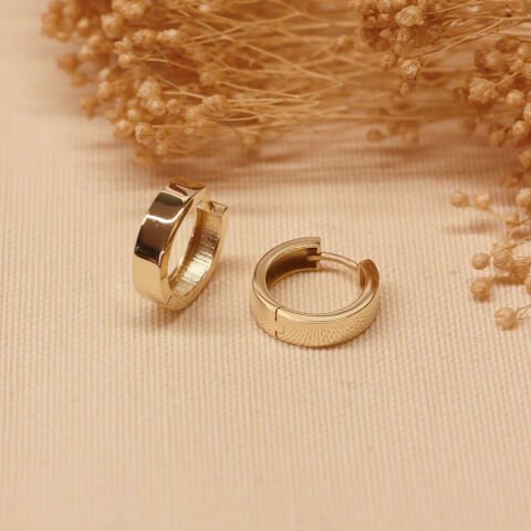 4 Mm Kare Kesim Sade Halka Küpe