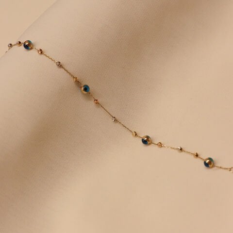 Göz Boncuklu Dorica Minimal Bileklik