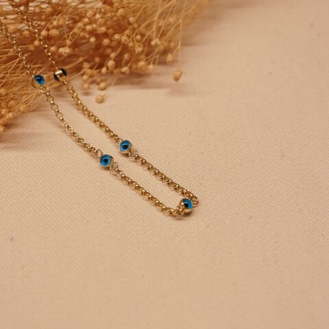 4 Mm Göz Boncuklu Modern Kolye