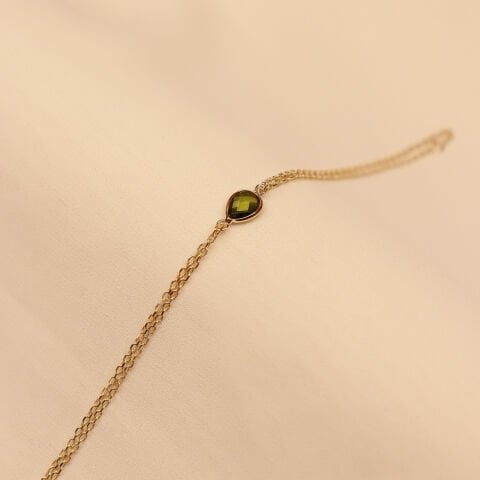 Yeşim Taşlı Minimal Bileklik