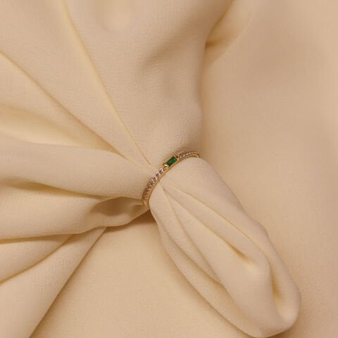 Zümrüt Line Minimal Yüzük