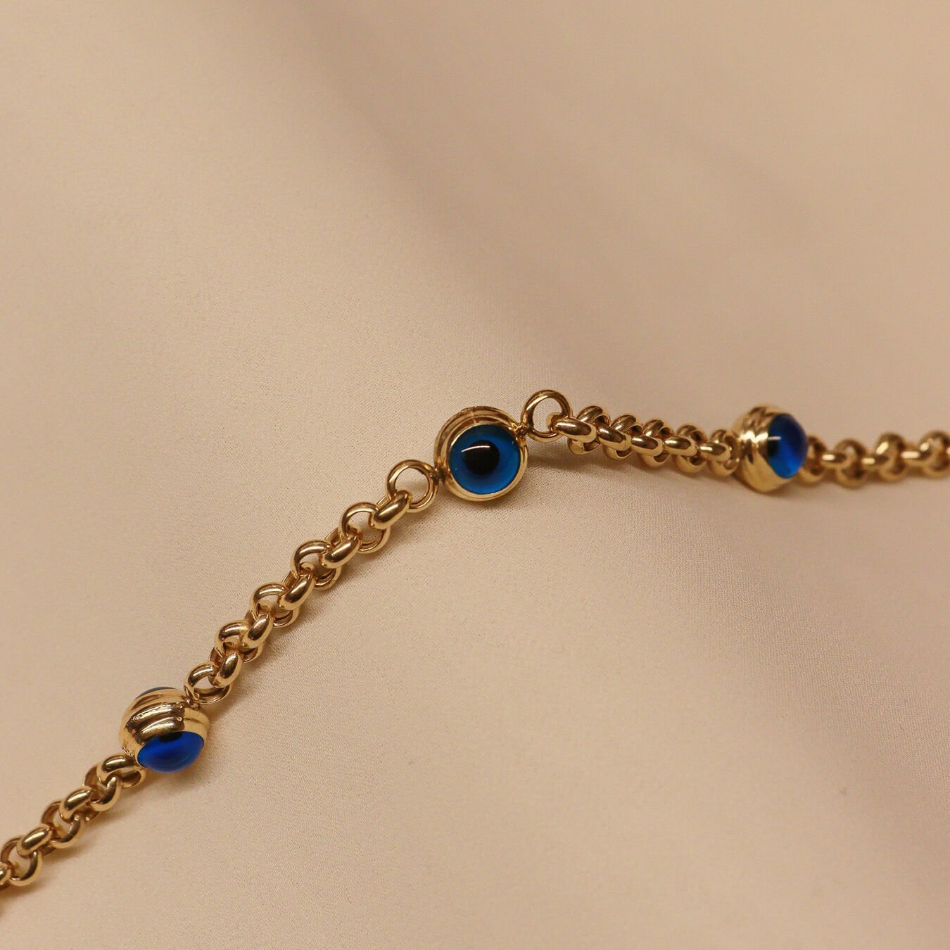 3 Mavi Sosyete Gözlü Modern Bileklik