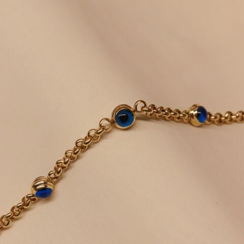 3 Mavi Sosyete Gözlü Modern Bileklik