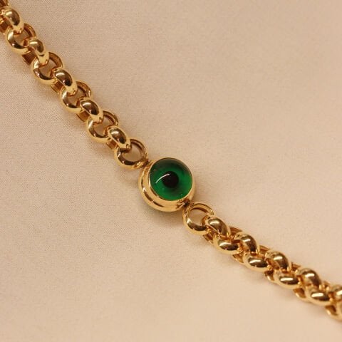 Yeşil Sosyete Gözlü Modern Bileklik