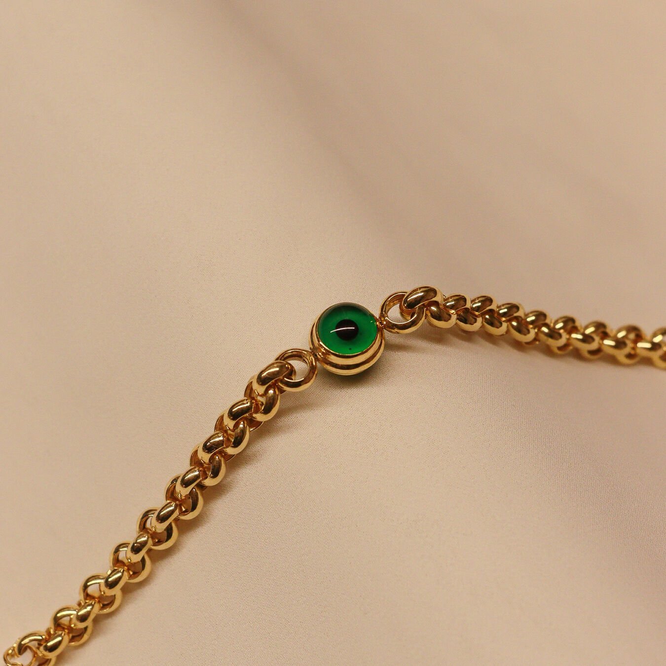 Yeşil Sosyete Gözlü Modern Bileklik