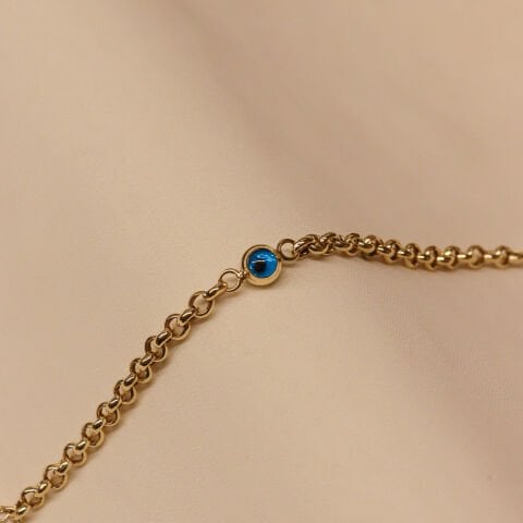 Tek Mavi Sosoyete Gözlü Modern Bileklik
