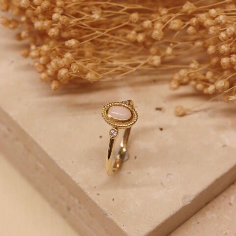 Vintage Kuvars Minimal Yüzük