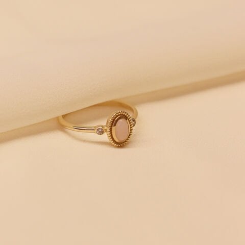 Vintage Kuvars Minimal Yüzük