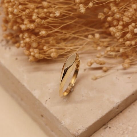 Elips Plaka Modern Yüzük