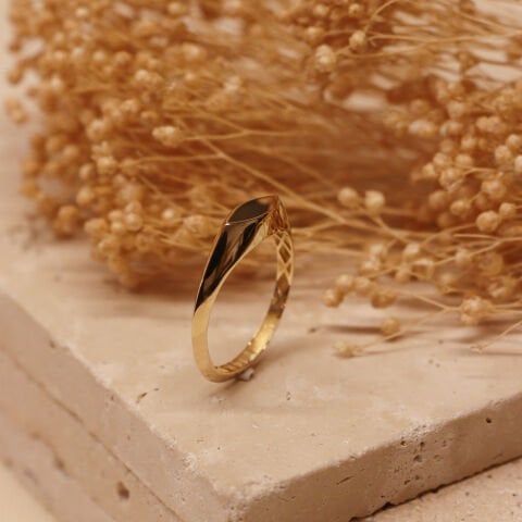 Elips Plaka Modern Yüzük