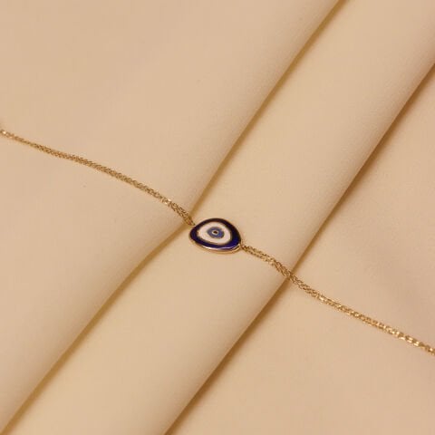 Nazar Mineli Göz Minimal Bileklik