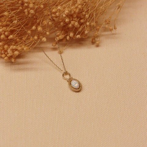 Opal Minimal Kolye