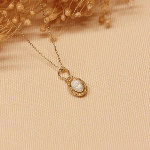 Opal Minimal Kolye