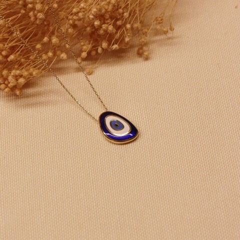 Nazar Mineli Minimal Kolye