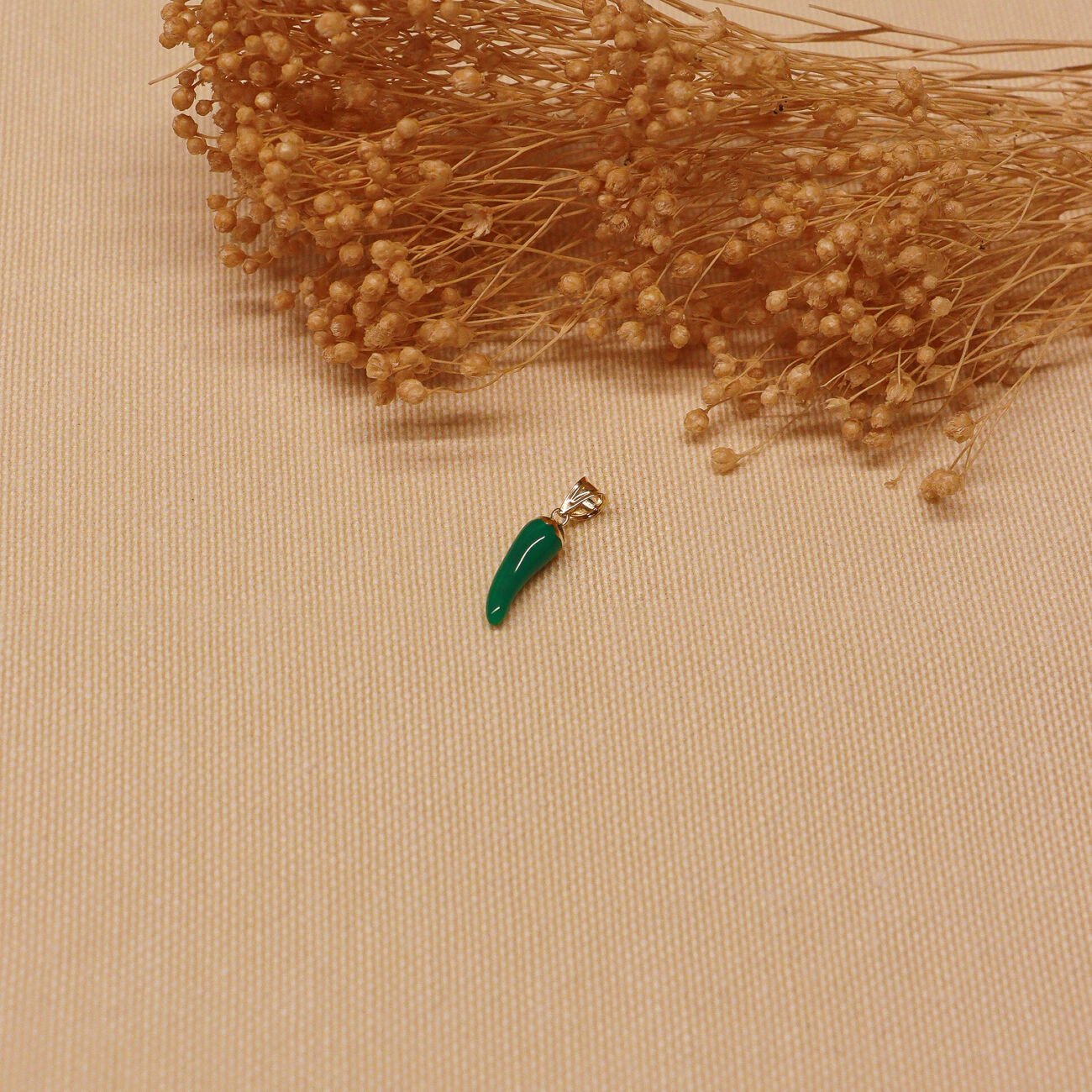 Yeşil Biber Minimal Kolye Ucu