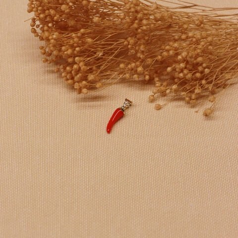 Kırmızı Biber Minimal Kolye Ucu
