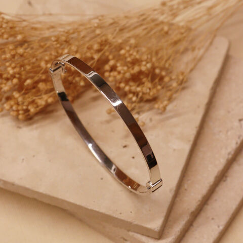4 Mm Beyaz Sade Modern Kelepçe