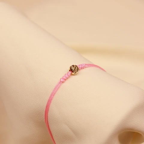Tek Dorica Pembe İpli Bileklik