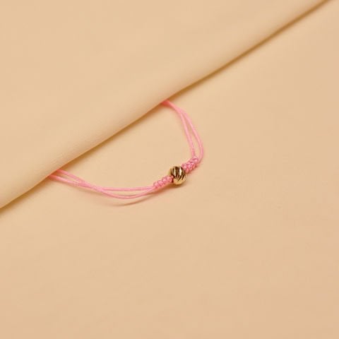 Tek Dorica Pembe İpli Bileklik