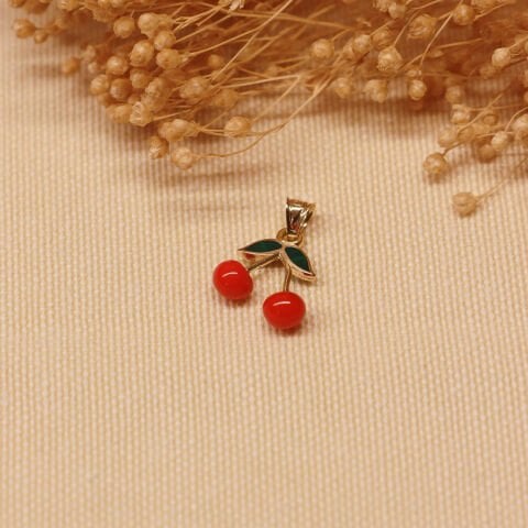 Kiraz Minimal Kolye Ucu