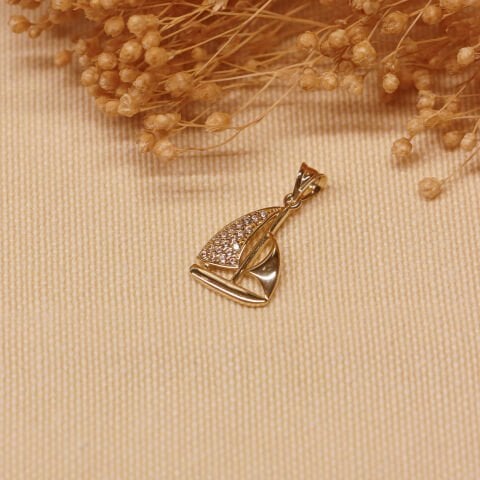 Yelkenli Minimal Kolye Ucu