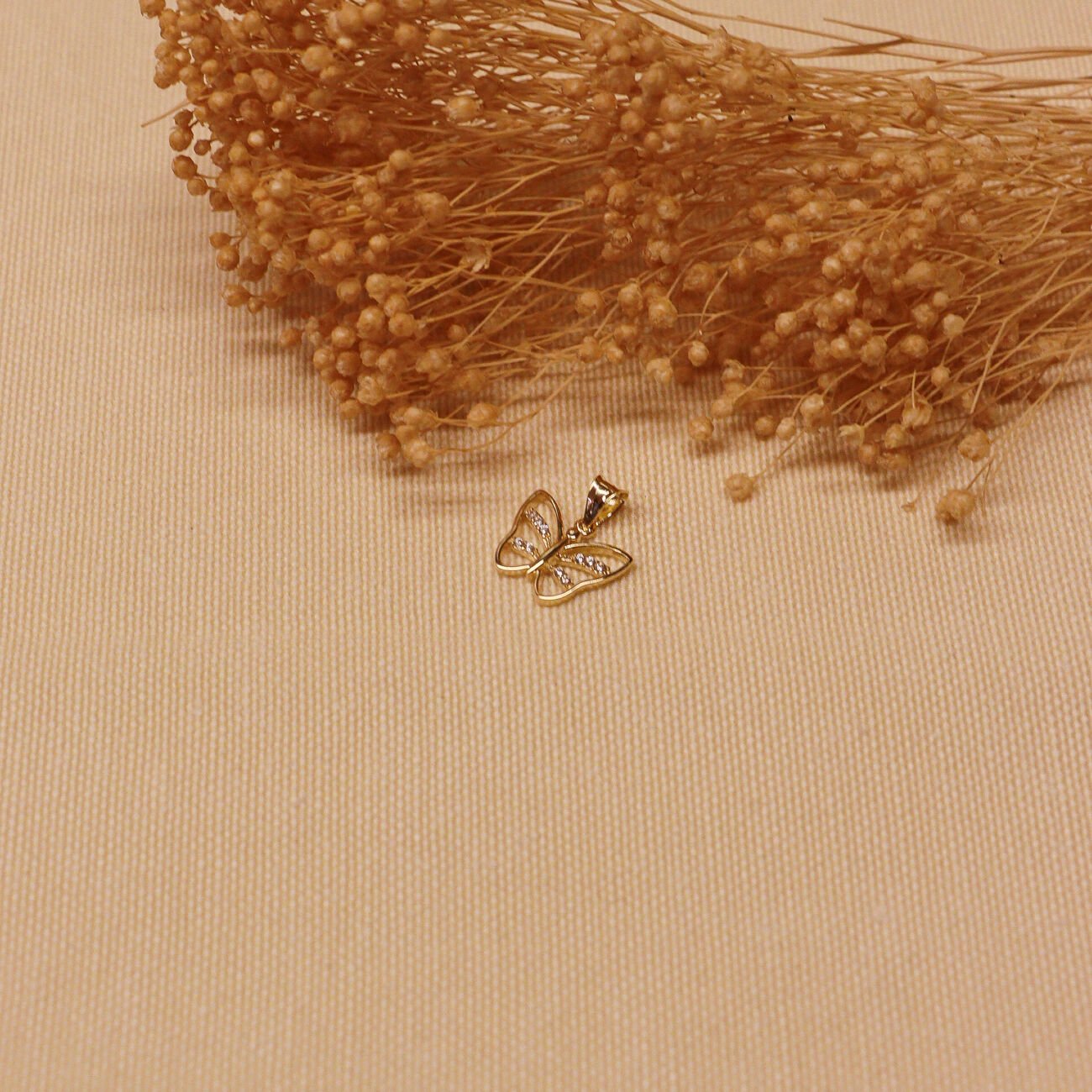 Kelebek Minimal Kolye Ucu