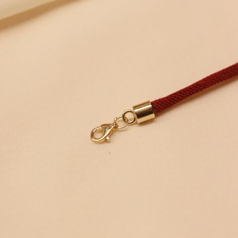 4 Mm Küp Bordo İpli Bileklik