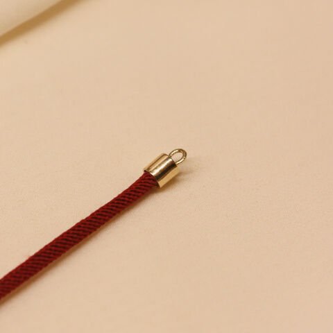 4 Mm Küp Bordo İpli Bileklik