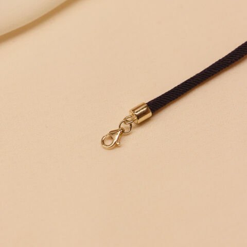 4 Mm Küp Lacivert İpli Bileklik