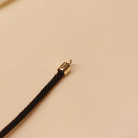 4 Mm Küp Siyah İpli Bileklik