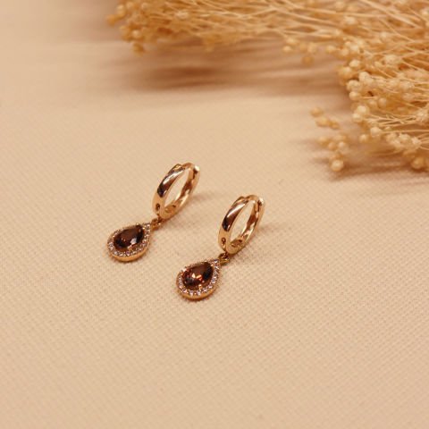 Garnet Sallantılı Küpe
