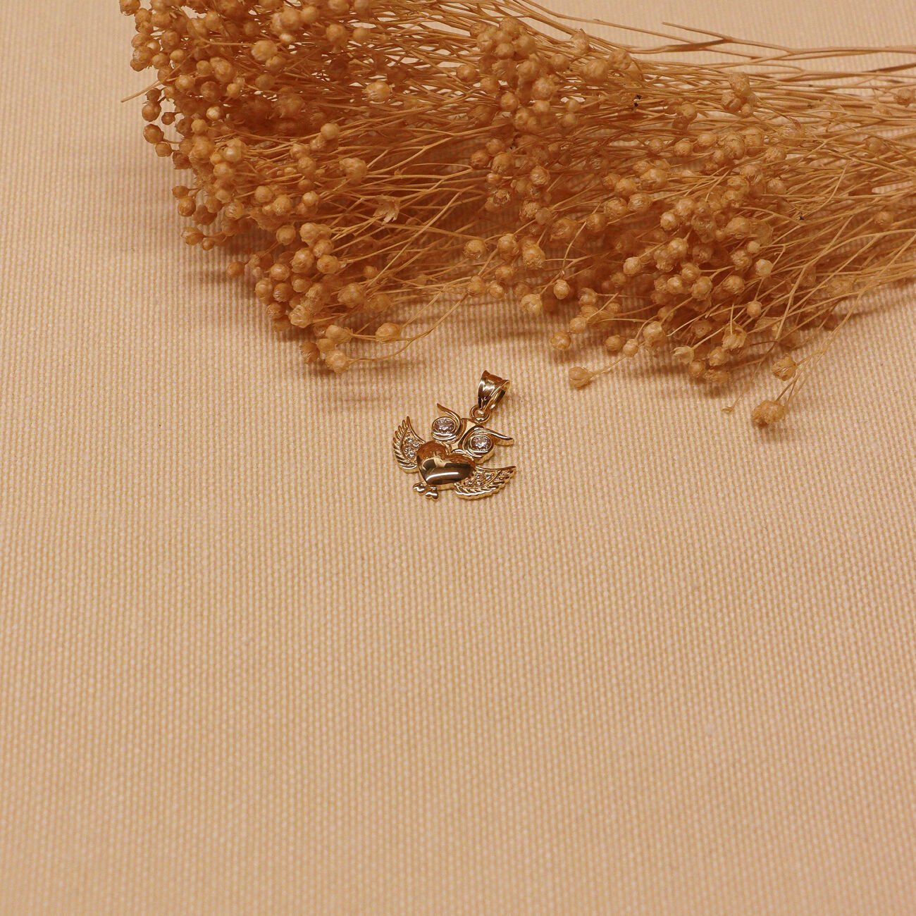 Baykuş Minimal Kolye Ucu