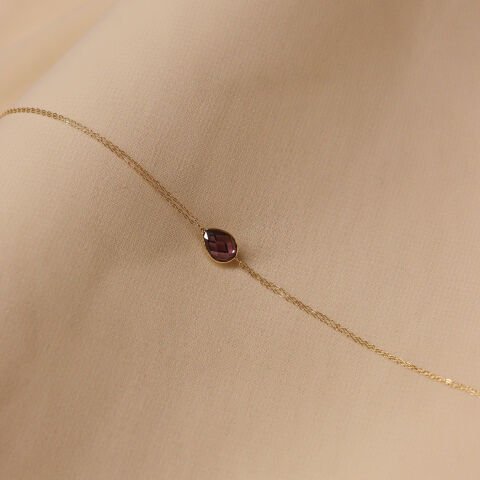 Mor Drop Minimal Bileklik