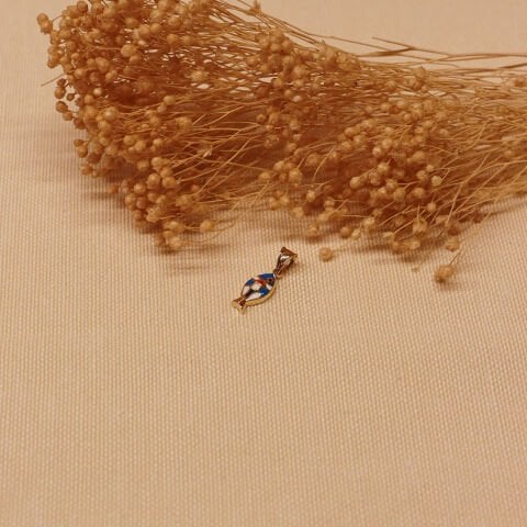 Mineli Balık Minimal Kolye Ucu