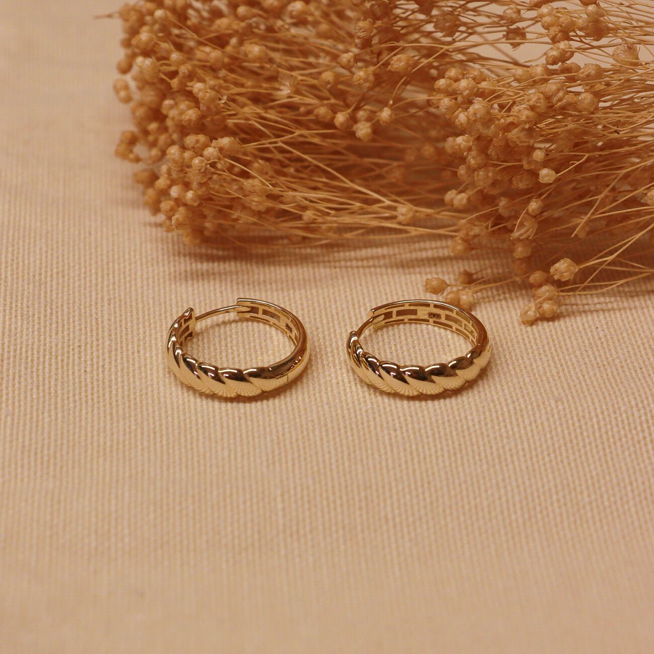 Burgu Desenli Halka Küpe