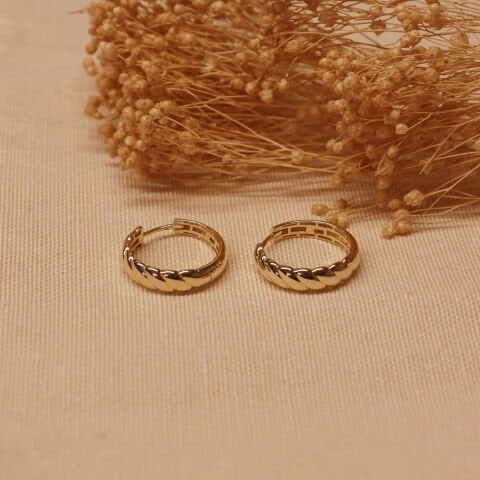 Burgu Desenli Halka Küpe