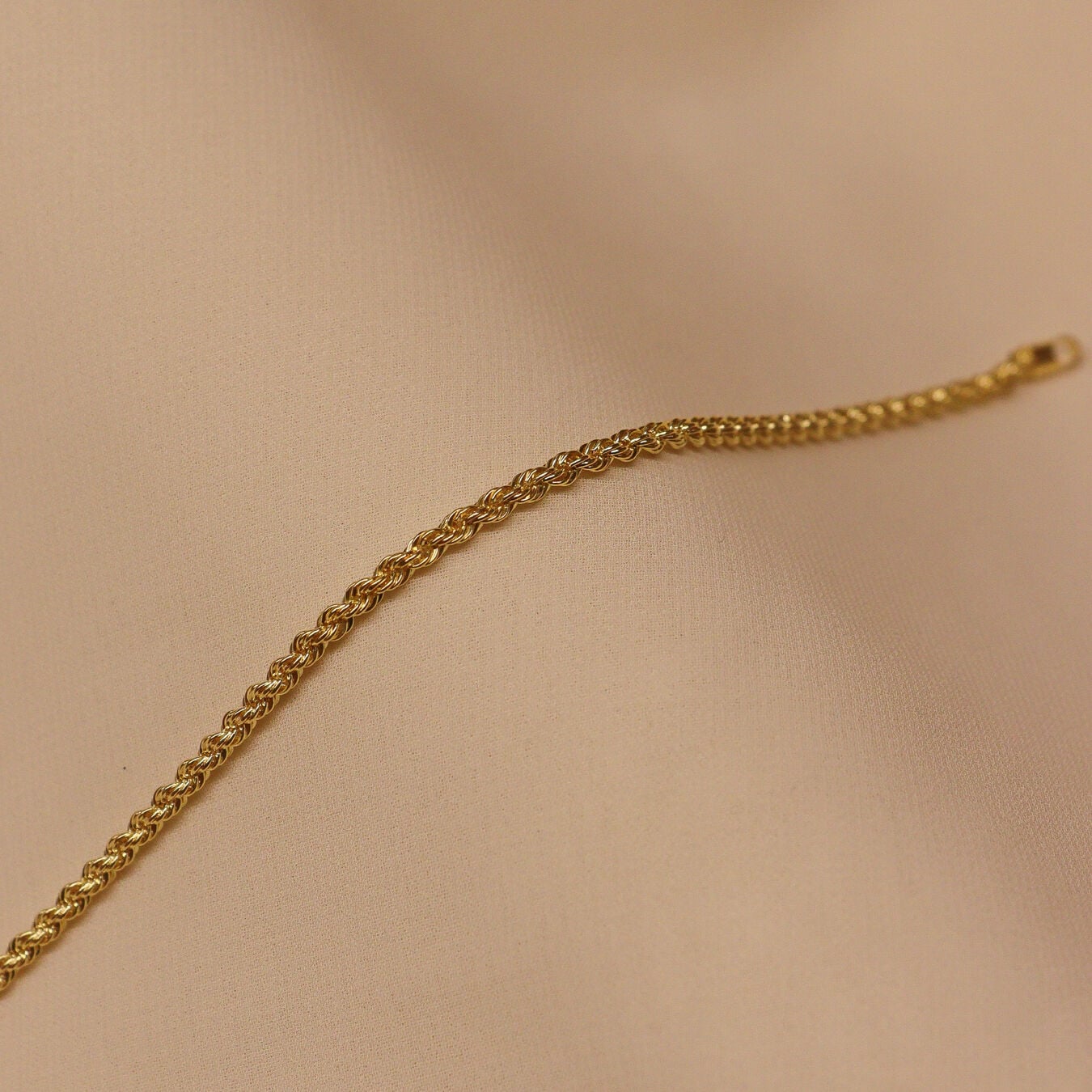 4 Mm Halat Zincir Modern Bileklik