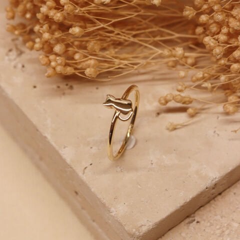 Kedi Minimal Yüzük