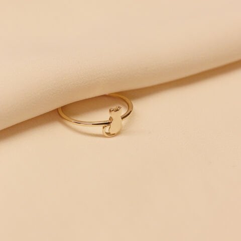 Kedi Minimal Yüzük