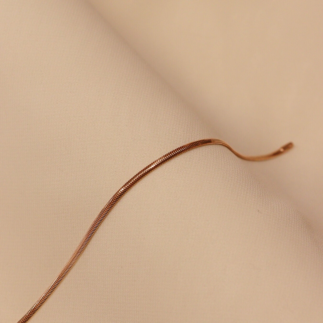 2 Mm Rose Balık Sırtı Zincir Minimal Bileklik