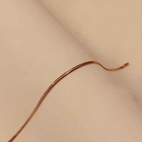 2 Mm Rose Balık Sırtı Zincir Minimal Bileklik
