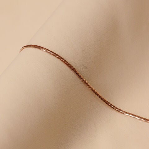 2 Mm Rose Balık Sırtı Zincir Minimal Bileklik
