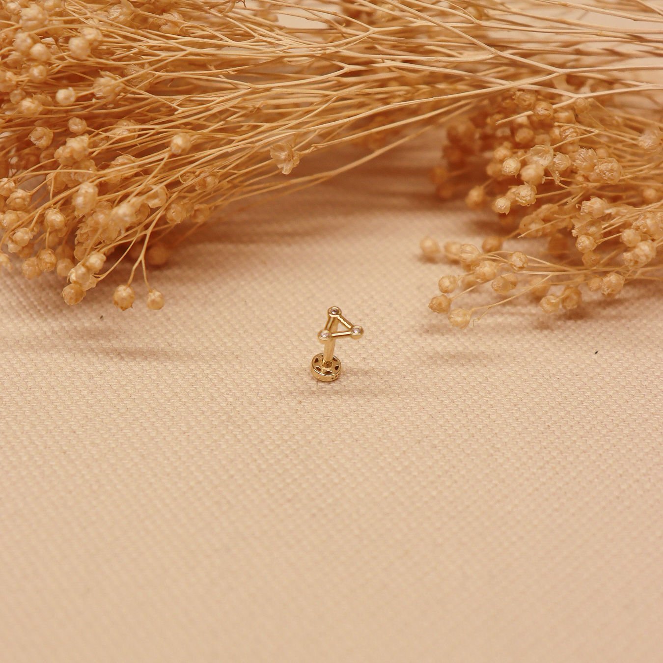 Taşlı Üçgen Tragus Piercing