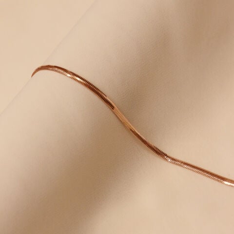 4 Mm Rose Balık Sırtı Zincir Minimal Bileklik
