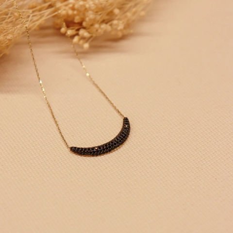 Oval Taşlı Minimal Kolye