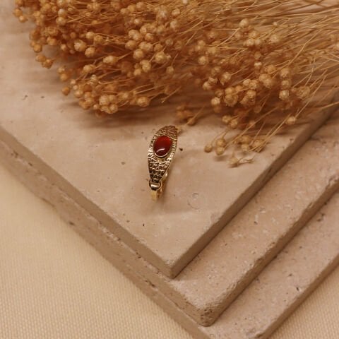 Akik Plaka Minimal Yüzük